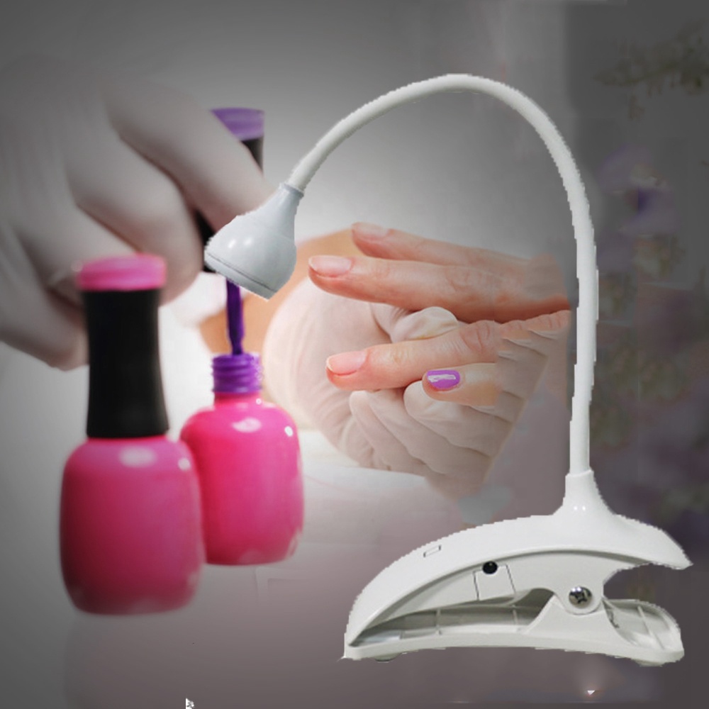 Led ultraviyole ışıkları Lampe Uv Led masa lambası Mini Uv jel kür işık tırnak kurutucu Diy Nail Art klipsli masa Mini lamba