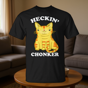 Camiseta premium Heckin' Chonker Fat Cat Orange Tabby - Product Image 3