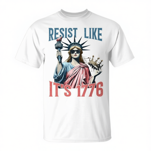 T-shirt « Resist Like Its 1776 Liberty Statue » avec motif du Quatrième de Juillet - Product Image 2