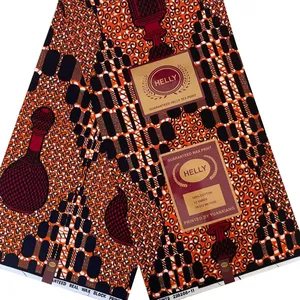 Tissus en cire africaine, tissu en coton imitant un design commun en deux couleurs