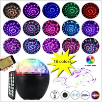 Petite boule magique, lumière de scène disco, 16 couleurs LED, étanche, télécommande, chambre à coucher, Noël, vacances, projection, design moderne
