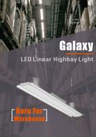 La lumière élevée linéaire industrielle 240w de baie de Ip54 Highbay 4Ft avec le plat de diffuseur de Kerafyrm a mené l'appareil d'éclairage de magasin avec le capteur de mouvement