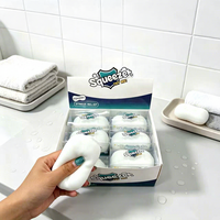 Savon en blocs de construction fait main, boule sonore, jouet anti-stress à presser, TPR à rebond lent, emballage cadeau, unisexe, 14
