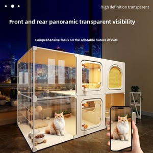 Villa Panorámica de Verano para Gatos, Espacio Libre, Diseño de Una Habitación, Un Salón y Una Zona de Guardia, Uso Interior, Rectangular Extra Grande Integrado - Product Image 4