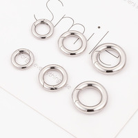 Anneaux à ressort en acier inoxydable plaqué or 18 carats pour la fabrication de bijoux DIY, connecteurs, anneaux toriques, fermoirs 12/15/18 mm – Vente en gros
