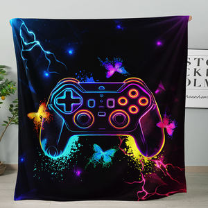 Manta de Terciopelo de Coral Estampada Digital en 3D, Vintage, Alegre, a Rayas, Ecológica, Gruesa, para Sofá y Viajes, para las Cuatro Estaciones - Product Image 5