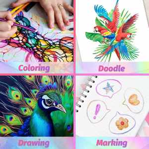 Fournitures scolaires colorées pour la rentrée : Crayons de dessin multicolores, articles tendance, cadeaux de Noël - Product Image 4