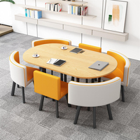 Juego de Comedor Moderno de Cuero para Seis Personas con Sillas de Comedor para Apartamento, Hogar, Oficina, Cafetería, Sala de Estar, Ambientes Exteriores
