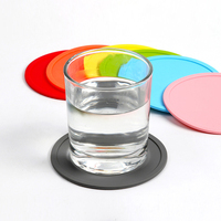 Sous-verres promotionnels pour tasses à thé, sous-verres en caoutchouc souple, logo personnalisé, sous-verres ronds en gros, sous-verres pour boissons pour bar