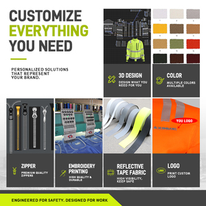 ODM Safety <strong>Jacket</strong> Waterproof <strong>High</strong> Quality <strong>Softshell</strong> Safety Protective Clothing <strong>Jacket</strong> for Construction - Product Image 5