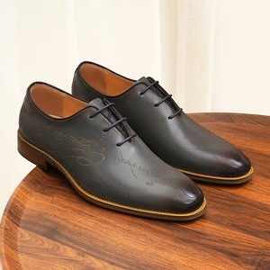 Zapatos Oxford de Vestir con Cordones para Hombre, Elegantes y a la Moda 2025, Parte Superior de Cuero Vacuno Auténtico, Suela de Goma, Zapatos para Oficina y Carrera Profesional - Product Image 5