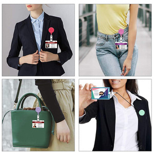 โยโย่ที่ใส่บัตรประชาชนแบบสั่งทำโลโก้ได้อุปกรณ์สำหรับนางพยาบาลสำนักงานโรงเรียนพับเก็บได้