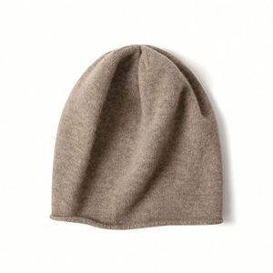 Wholesale Slouch Cashmere Wool Winter <b>Hat</b> Autumn Knitted Beanie <b>Hat</b> - Product Image 5