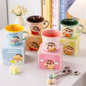 Taza de cerámica Crayon Shinchan de 340 ml, resistente al calor, diseño de dibujos animados, para café, leche, uso doméstico, regalo. - Product Image 1
