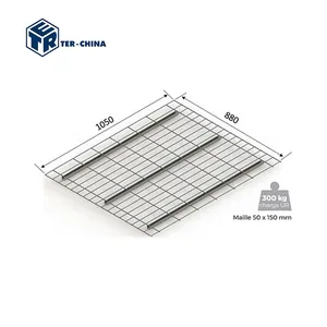 300Kg Wire Mesh Decking Galvanized Panel With U Reinforcements For Shelving Rack