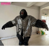 Costume de gorille gonflable noir, costume d'animal gonflable pour adulte pour exposition