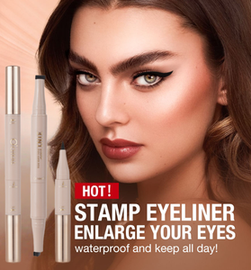 O'CHEAL Stylo Eyeliner Double <span class=keywords><strong>Pointe</strong></span> Précision Fine + Pochoir Aile Préformé pour un Traçage Facile des Yeux de Chat en 3 Secondes - Product Image 1
