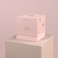 Boîte d'emballage de bougies personnalisée de luxe avec logo, boîte cadeau magnétique mate pour bougies parfumées, boîte en carton rigide de luxe avec mousse