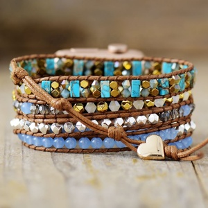 Có Thể Điều Chỉnh Aquamarine Pha Lê Hạt Dây Đeo Đồng Hồ <span class=keywords><strong>2025</strong></span> Tương Thích Garmin Cho Fitbit Smartwatches 38Mm-45Mm Tôn Giáo Loại - Product Image 2