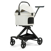 Poussette pour animaux de compagnie légère à 4 roues, pliable d'une seule main, imperméable, pour chiens/chats et petits animaux, voyages en plein air