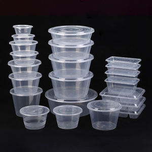 Contenedor redondo de plástico para alimentos de PP, contenedor de plástico para almacenamiento de alimentos, contenedor de plástico para alimentos para microondas - Product Image 1