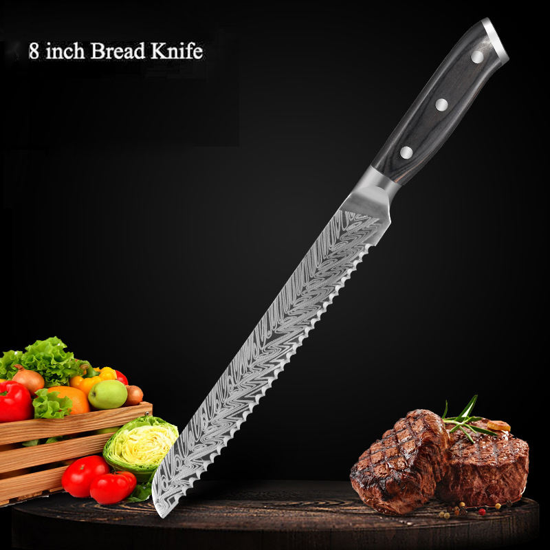 8 inch bread knfie black