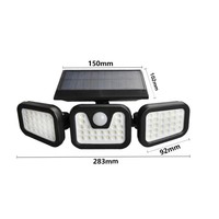 Lampes solaires de jardin avec détecteur de mouvement, décoration de jardin, lampe solaire, lampe murale extérieure, lampes solaires LED