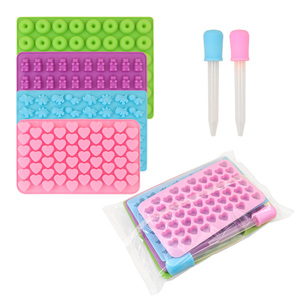 6 adet yapışmaz silikon şeker Molde sakızlı ayı dinozor Donut kalp 2 damlalıklar kalıpları süslemeleri için mükemmel Bakeware Set - Product Image 1