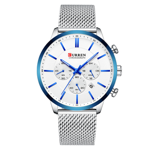 Montres à quartz pour hommes CURREN 8340, nouveauté, vente en gros d'usine, faible MOQ, multicolores, meilleur prix, luxe, élégantes, avec bracelet en maille inoxydable - Product Image 4