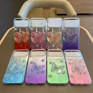 <span class=keywords><strong>Coque</strong></span> de Téléphone Papillon avec Support en Acrylique et Miroir Maquillage Électroplaqué Pailleté Style Tendance pour <span class=keywords><strong>iPhone</strong></span> 17 16 15 Pro Max - Product Image 6