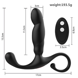 Carga <span class=keywords><strong>Black</strong></span> Warrior Silicona Masajeador de próstata Botón de enchufe Vibración Producto sexual más seguro Tapón anal posterior - Product Image 4