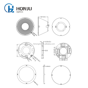 Chiếu sáng thương mại dẫn phản xạ 63mm nhựa vòng ống kính quang học nhiều góc độ cho ánh sáng đường phố sử dụng - Product Image 3