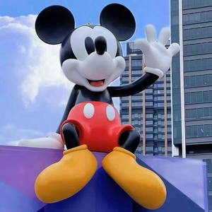 Escultura de <span class=keywords><strong>Mickey</strong></span> Mouse de Diseño Moderno Personalizada, Figura de Arte de Anime en Resina de Fibra de Vidrio Pintada <span class=keywords><strong>para</strong></span> Decoración de Interiores y Exteriores - Product Image 3