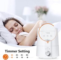 Diffuseur d'huile d'arome noir blanc sûr et facile à nettoyer Humidificateur ultrasonique de capacité 2.5L