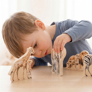 Rompecabezas <span class=keywords><strong>de</strong></span> <span class=keywords><strong>Animales</strong></span> <span class=keywords><strong>de</strong></span> Madera Montessori para Niños Pequeños <span class=keywords><strong>de</strong></span> 1 a 3 Años, Piezas Grandes Fáciles <span class=keywords><strong>de</strong></span> Agarrar, Pintura a Base <span class=keywords><strong>de</strong></span> Agua - Product Image 4