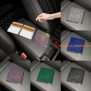 Prix usine brillant Cigarrate étui Portable mince Bling strass boîte à cigarettes support exquis peut contenir 20 tabac - Product Image 6