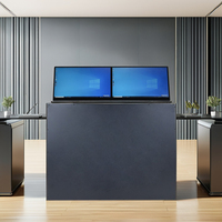 Système de conférence sans papier de haute qualité avec moniteur LCD rétractable motorisé caché, fonction audio, table de conférence vidéo