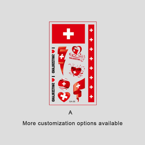 Pegatina Corporal <span class=keywords><strong>para</strong></span> Fiestas, Tatuaje de Bandera de Larga Duración (3 Días) <span class=keywords><strong>para</strong></span> Torneos Multijugador - Product Image 3