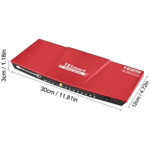 TESmart 2x8 HDMI स्विच अलगानेवाला 2 8 बाहर 1x2 में 1x4 1x8 2x4 2x8 वीडियो स्विच 2 4 8 पोर्ट फाड़नेवाला 4k60hz रिमोट कंट्रोल HDCP2.2