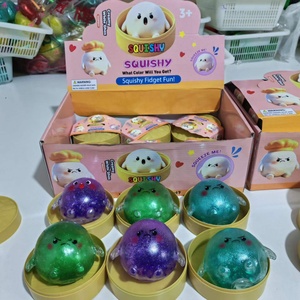 Jouet anti-stress Kawaii en silicone souple en forme de boulette, avec boîte, fantôme blanc en colère, écologique, pour soulager l'anxiété des enfants et des adultes - Product Image 3