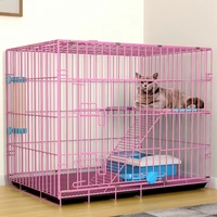 Vente en gros de cages d'intérieur multifonctionnelles à 2 niveaux pour chat Cage de maison pour chat en fil de fer