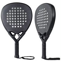 Raquette de padel professionnelle en fibre de carbone, raquette de tennis de haute qualité, sports de plein air, raquette de tennis de plage, logo personnalisé