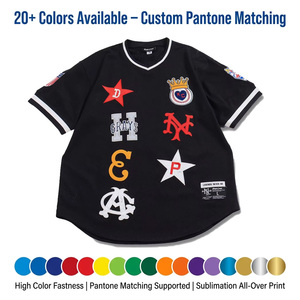 Jersey Baseball V-Neck Polos Berkualitas Tinggi, Desain Sesuai Pesanan, Model Terbaru - Product Image 5