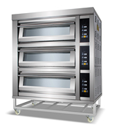 Grille-pain électrique pour pizza au poulet 2 ou 3 étages Four de boulangerie à 6 pains Équipement de boulangerie Four de cuisson commercial
