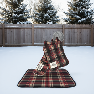 Veste et tapis réversibles 2-en-1 pour chien Touchdog, motif écossais, rouge, taille XS, vêtements d'hiver pour animaux de compagnie, design classique en flanelle - Product Image 2