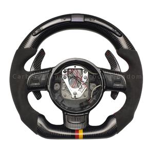 Ajuste para <span class=keywords><strong>Audi</strong></span> A3 A8 A4 A5 A1 A6 A7 Q5 <span class=keywords><strong>Q7</strong></span> RS3 RS4 RS5 S3 S4 S5 RS6 RS7 Q3 Q5 <span class=keywords><strong>Q7</strong></span> C6 B8.5 2012-2017 volante de fibra de carbono LED - Product Image 4