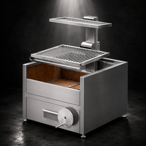 Parrilla Argentina de Carbón para Encimera en Acero Inoxidable con Altura Ajustable - Product Image 6