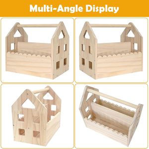 Libreria a Forma di Casa in Legno Montessori a Doppio Lato con Bordi Ondulati Yilong per Bambini da 1 a 5 Anni, Arredamento per Cameretta Prodotto in Cina - Product Image 6