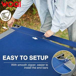 WOQI <span class=keywords><strong>Lit</strong></span> <span class=keywords><strong>de</strong></span> camping <span class=keywords><strong>pliable</strong></span> portable <span class=keywords><strong>ultra</strong></span> léger et compact à hauteur réglable pour adultes - Product Image 4