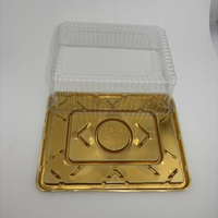 Boîte de boulangerie rectangulaire jetable en PET transparent, conteneur en plastique de haute qualité avec couvercle pour l'emballage de gâteaux et de pains